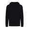 Hanorac cu gluga, casual, Unisex, iqoniq, 2410E18316, Bumbac, Negru, XXS