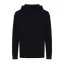 Hanorac cu gluga, casual, Unisex, iqoniq, 2410E18316, Bumbac, Negru, XXS