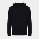 Hanorac cu gluga, casual, Unisex, iqoniq, 2410E18316, Bumbac, Negru, XXS