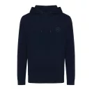 Hanorac cu gluga, casual, Unisex, iqoniq, 2410E18384, Bumbac, Albastru navy, XXS