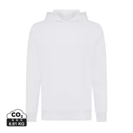 Hanorac cu gluga, Unisex, iqoniq, 2401E13742, Bumbac, Alb, M