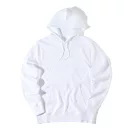 Hanorac cu gluga, Unisex, iqoniq, 2401E13744, Bumbac, Alb, XL