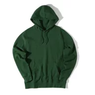   Hanorac cu gluga, Unisex, iqoniq, 2401E13748, Bumbac, Verde forest, L