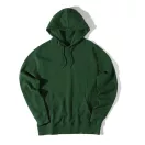 Hanorac cu gluga, casual, Unisex, iqoniq, 2410E18349, Bumbac, Verde forest, XXS
