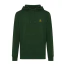 Hanorac cu gluga, casual, Unisex, iqoniq, 2410E18349, Bumbac, Verde forest, XXS