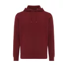 Hanorac cu gluga, casual, Unisex, iqoniq, 2410E18317, Bumbac, Rosu burgundy, L