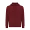 Hanorac cu gluga, casual, Unisex, iqoniq, 2410E18322, Bumbac, Rosu burgundy, XXL
