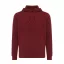 Hanorac cu gluga, casual, Unisex, iqoniq, 2410E18324, Bumbac, Rosu burgundy, XXS