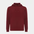 Hanorac cu gluga, casual, Unisex, iqoniq, 2410E18324, Bumbac, Rosu burgundy, XXS