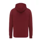 Hanorac cu gluga, casual, Unisex, iqoniq, 2410E18323, Bumbac, Rosu burgundy, 3XL