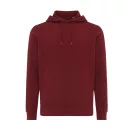 Hanorac cu gluga, casual, Unisex, iqoniq, 2410E18323, Bumbac, Rosu burgundy, 3XL