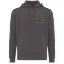 Hanorac cu gluga, casual, Unisex, iqoniq, 2410E18308, Bumbac, Gri anthracite, L
