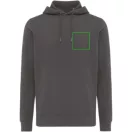 Hanorac cu gluga, casual, Unisex, iqoniq, 2410E18315, Bumbac, Gri anthracite, XXS