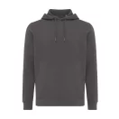 Hanorac cu gluga, casual, Unisex, iqoniq, 2410E18315, Bumbac, Gri anthracite, XXS