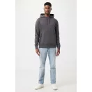 Hanorac cu gluga, casual, Unisex, iqoniq, 2410E18315, Bumbac, Gri anthracite, XXS