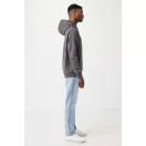 Hanorac cu gluga, casual, Unisex, iqoniq, 2410E18315, Bumbac, Gri anthracite, XXS
