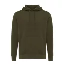 Hanorac cu gluga, casual, Unisex, iqoniq, 2410E18373, Bumbac, Kaki, XXS