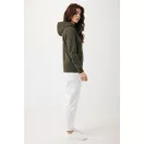 Hanorac cu gluga, casual, Unisex, iqoniq, 2410E18373, Bumbac, Kaki, XXS