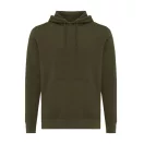 Hanorac cu gluga, casual, Unisex, iqoniq, 2410E18372, Bumbac, Kaki, 3XL