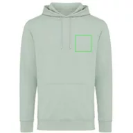   Hanorac cu gluga, casual, Unisex, iqoniq, 2410E18350, Bumbac, Verde ice, L