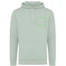 Hanorac cu gluga, casual, Unisex, iqoniq, 2410E18354, Bumbac, Verde ice, XS