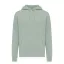 Hanorac cu gluga, casual, Unisex, iqoniq, 2410E18357, Bumbac, Verde ice, XXS