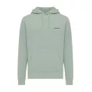 Hanorac cu gluga, casual, Unisex, iqoniq, 2410E18357, Bumbac, Verde ice, XXS