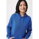 Hanorac cu gluga, Unisex, 2502E10126, iqoniq, Bumbac, Albastru royal, XS