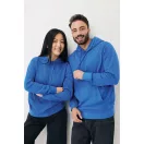 Hanorac cu gluga, Unisex, 2502E10126, iqoniq, Bumbac, Albastru royal, XS
