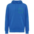 Hanorac cu gluga, Unisex, 2502E10128, iqoniq, Bumbac, Albastru royal, XXS
