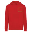 Hanorac cu gluga, casual, Unisex, iqoniq, 2410E18385, Bumbac, Rosu, L