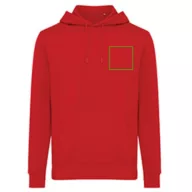   Hanorac cu gluga, casual, Unisex, iqoniq, 2410E18388, Bumbac, Rosu, XL