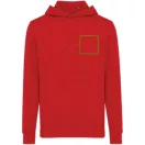 Hanorac cu gluga, casual, Unisex, iqoniq, 2410E18392, Bumbac, Rosu, XXS