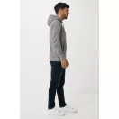Hanorac cu gluga, casual, Unisex, iqoniq, 2410E18374, Bumbac, Gri light anthracite, L