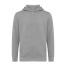 Hanorac cu gluga, casual, Unisex, iqoniq, 2410E18381, Bumbac, Gri light anthracite, XXS