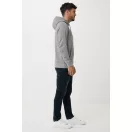 Hanorac cu gluga, casual, Unisex, iqoniq, 2410E18381, Bumbac, Gri light anthracite, XXS