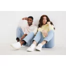 Hanorac cu gluga, casual, Unisex, iqoniq, 2410E18340, Bumbac, Galben crem, XXS