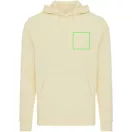 Hanorac cu gluga, casual, Unisex, iqoniq, 2410E18340, Bumbac, Galben crem, XXS
