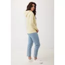 Hanorac cu gluga, casual, Unisex, iqoniq, 2410E18340, Bumbac, Galben crem, XXS