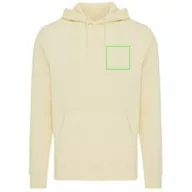   Hanorac cu gluga, casual, Unisex, iqoniq, 2410E18339, Bumbac, Galben crem, 3XL