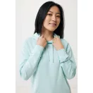 Hanorac cu gluga, Unisex, 2502E10098, iqoniq, Bumbac, Albastru mint, L