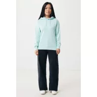   Hanorac cu gluga, Unisex, 2502E10103, iqoniq, Bumbac, Albastru mint, XXL