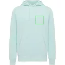 Hanorac cu gluga, Unisex, 2502E10104, iqoniq, Bumbac, Albastru mint, XXS