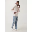 Hanorac cu gluga, casual, Unisex, iqoniq, 2410E18332, Bumbac, Roz cloud, XXS