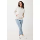 Hanorac cu gluga, casual, Unisex, iqoniq, 2410E18365, Bumbac, Crem, XXS