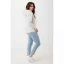 Hanorac cu gluga, casual, Unisex, iqoniq, 2410E18365, Bumbac, Crem, XXS