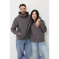   Hanorac cu gluga, Unisex, 2502E10198, iqoniq, Bumbac, Gri antracit, XXS