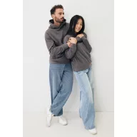   Hanorac cu gluga, Unisex, 2502E10198, iqoniq, Bumbac, Gri antracit, XXS