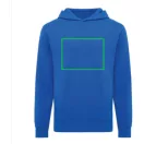 Hanorac cu gluga, Unisex, 2502E10311, iqoniq, Bumbac, Albastru royal, M