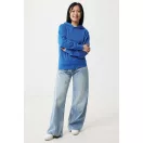 Hanorac cu gluga, Unisex, 2502E10314, iqoniq, Bumbac, Albastru royal, XS